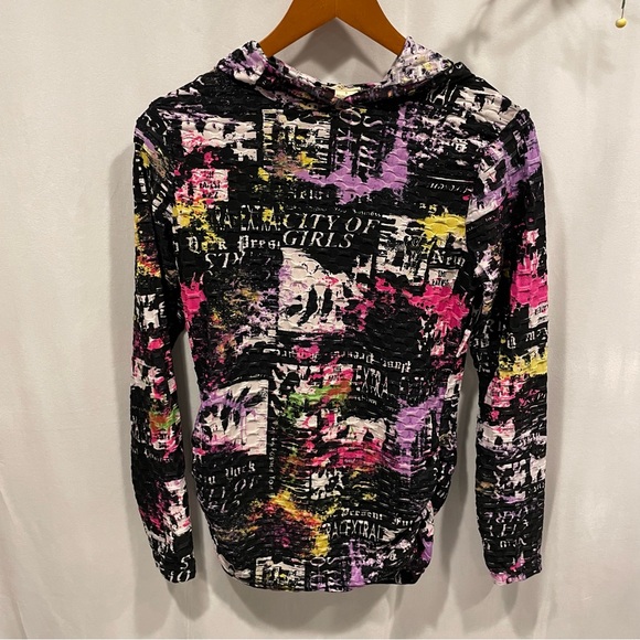 Y2K thick mesh grafitti hoodie top NYC - Picture 7 of 7